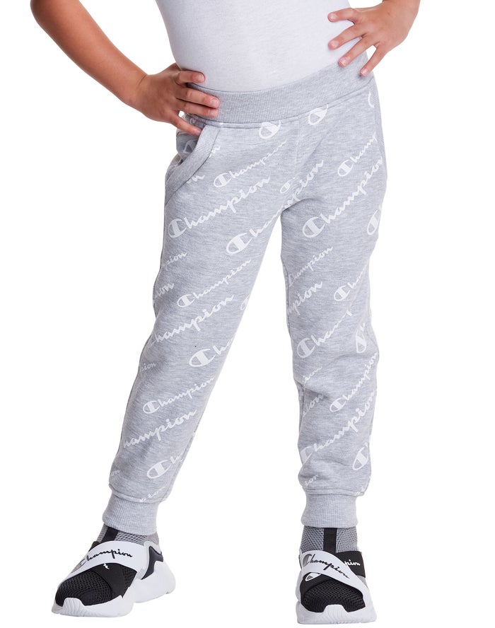 Jogger Champion Niña - Fleece Allover Logo ( Gris ) 9824657-KZ